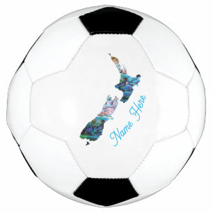 PERSONALISIERTES NEUZEALAND MAP PAUA FUßBALL