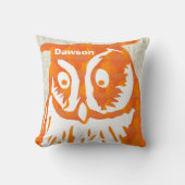 Personalisiertes New Baby Boy's Room Niedlich Oran Kissen (Vorderseite)