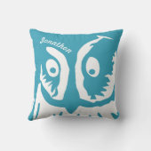 Personalisiertes New Baby Boy's Room Niedliche Aqu Kissen (Rückseite)