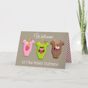 Personalisiertes New Baby Girl Karte