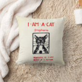 Personalisiertes New Baby's Room Ich bin eine Katz Kissen (Decke)