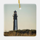 Personalisiertes New Cape Henry Lighthouse Weihnac Keramikornament (Vorderseite)