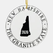 Personalisiertes New Hampshire Ornament (Vorne)