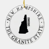 Personalisiertes New Hampshire Ornament (Hinten)