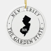 Personalisiertes New Jersey-Ornament Keramik Ornament (Vorne)