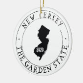 Personalisiertes New Jersey-Ornament Keramik Ornament (Links)