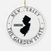 Personalisiertes New Jersey-Ornament Keramik Ornament (Hinten)