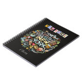 Personalisiertes New York City Doodle-Notebook Notizblock (Linke Seite)