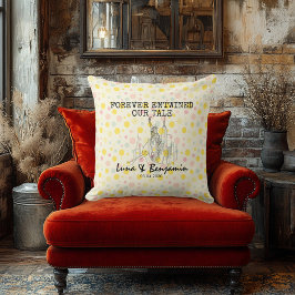 Personalisiertes New York Skyline Polka Dot Patter Kissen