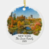 Personalisiertes New Yorker Ornament, Central Park Keramik Ornament (Vorne)