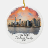 Personalisiertes New Yorker Ornament, New York Keramik Ornament (Vorne)
