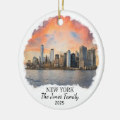 Personalisiertes New Yorker Ornament, New York Keramik Ornament (Links)