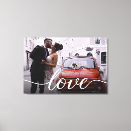 Personalisiertes Newlyweds-Skript für die Liebe vo Leinwanddruck