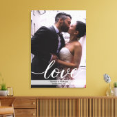 Personalisiertes Newlyweds-Skript für die Liebe vo Leinwanddruck (Insitu (Wohnzimmer))