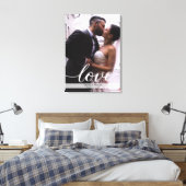 Personalisiertes Newlyweds-Skript für die Liebe vo Leinwanddruck (Insitu (Schlafzimmer))