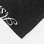 PERSONALISIERTES NEWLYWES KEEPSAKE Monogramm Foto Fleecedecke (Ecke)