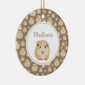 Personalisiertes Niedlich Hamster-Muster Keramik Ornament (Rechts)