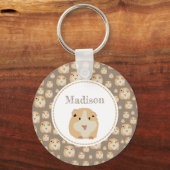 Personalisiertes Niedlich Hamster-Muster Schlüsselanhänger (Vorderseite)