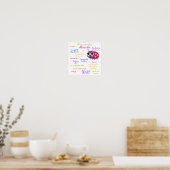 Personalisiertes "Niedliche Ladybug" Poster für g. (Küche)