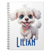 Personalisiertes Niedlicher Hunde-Spiral-Notebook: Notizblock (Vorderseite)