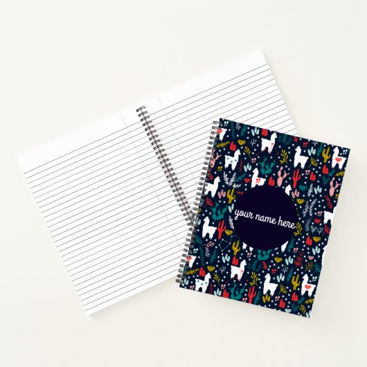 Personalisiertes Niedliches Alpaca-Notebook Notizblock (Innenseite)