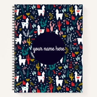 Personalisiertes Niedliches Alpaca-Notebook Notizblock