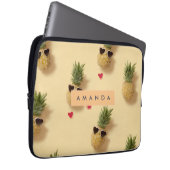 Personalisiertes Niedliches Ananas Muster Laptopschutzhülle (Vorne Rechts)