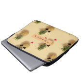 Personalisiertes Niedliches Ananas Muster Laptopschutzhülle (Vorne Knopf)