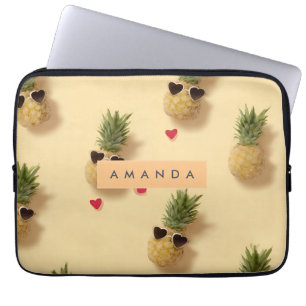 Personalisiertes Niedliches Ananas Muster Laptopschutzhülle