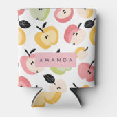Personalisiertes, Niedliches Apfelmuster Dosenkühler (Vorderseite)