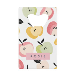 Personalisiertes, Niedliches Apfelmuster Geldbeutel Flaschenöffner