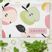 Personalisiertes, Niedliches Apfelmuster Geschirrtuch (Gefaltet)