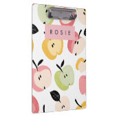 Personalisiertes, Niedliches Apfelmuster Klemmbrett (Rechts)