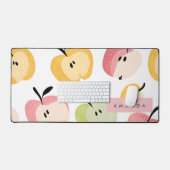 Personalisiertes, Niedliches Apfelmuster Schreibtischunterlage (Tastatur & Maus)