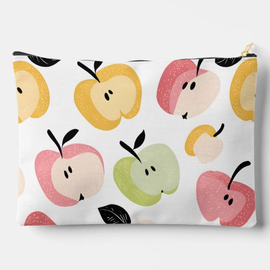 Personalisiertes, Niedliches Apfelmuster Zubehörtasche (Rückseite)