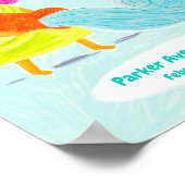 Personalisiertes Niedliches Aquarius Unicorn Zodia Poster (Ecke)