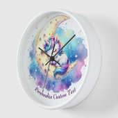 Personalisiertes Niedliches Baby Einhornschlafen a Uhr (Winkel)