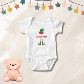 Personalisiertes Niedliches Baby Elf Weihnachtsfei Baby Strampler