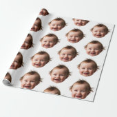 Personalisiertes Niedliches Baby Face Foto Mama Va Geschenkpapier (Ungerollt)