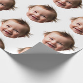 Personalisiertes Niedliches Baby Face Foto Mama Va Geschenkpapier (Ecke)