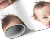 Personalisiertes Niedliches Baby Face Foto Mama Va Geschenkpapier (Rolleneckpunkt)