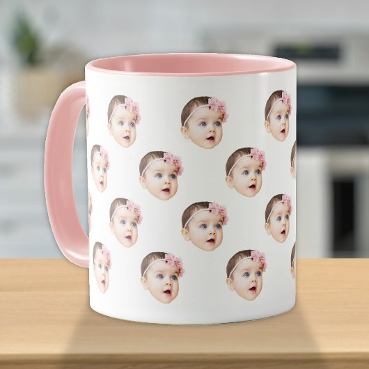 Personalisiertes Niedliches Baby-Face-Foto Tasse