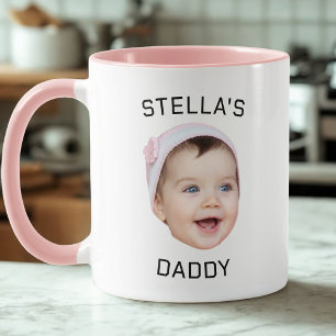 Personalisiertes Niedliches Baby Face Foto Vater G Tasse