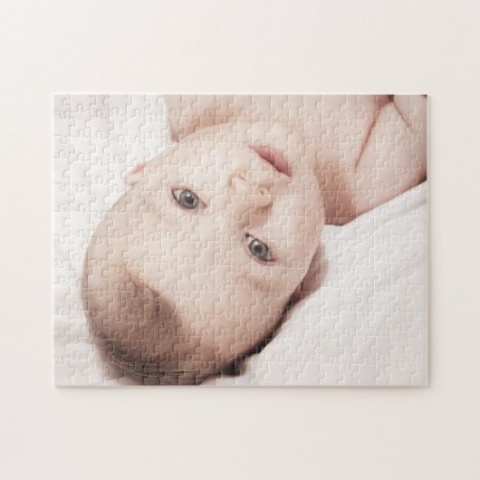 Personalisiertes Niedliches Baby Foto Puzzle (Horizontal)