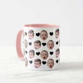 Personalisiertes Niedliches Baby Gesicht 2 Fotos S Tasse (Vorderseite Links)