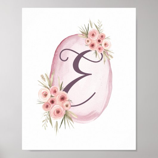 Personalisiertes Niedliches Baby Girl Pink Watecol Poster (Vorne)