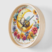 Personalisiertes Niedliches Baby-Hummelschlafen au Uhr (Winkel)