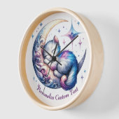 Personalisiertes Niedliches Baby Kitten Katze Schl Uhr (Winkel)