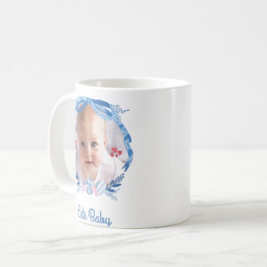 Personalisiertes Niedliches Baby | Modern | Kaffeetasse (Vorderseite Links)