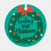 Personalisiertes Niedliches Baby Ornament Aus Metall (Vorderseite)